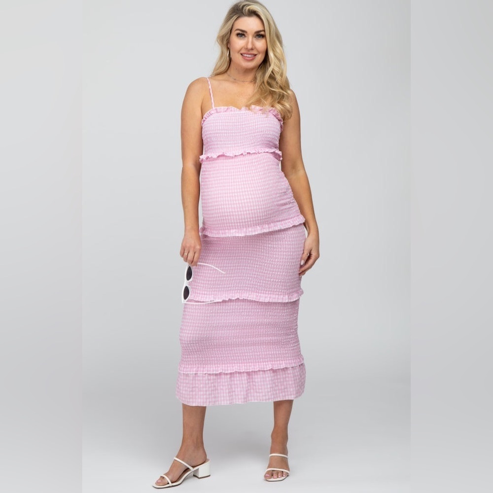 Pinkblush Light Pink Smocked Midi Dress